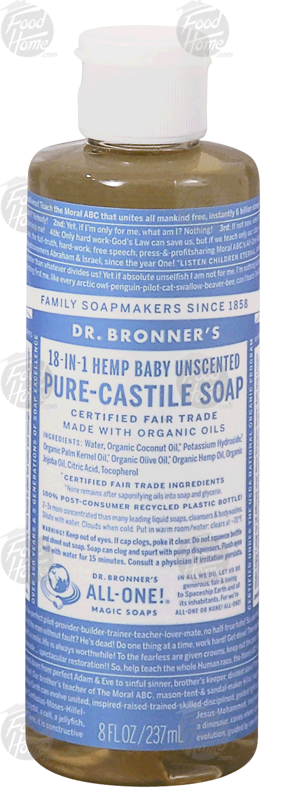 Dr. Bronner's Magic  18-in-1 hemp baby unscented pure-castile soap Full-Size Picture